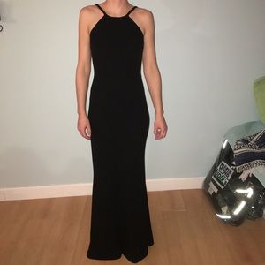 Calvin Klein Open Back Halter Gown